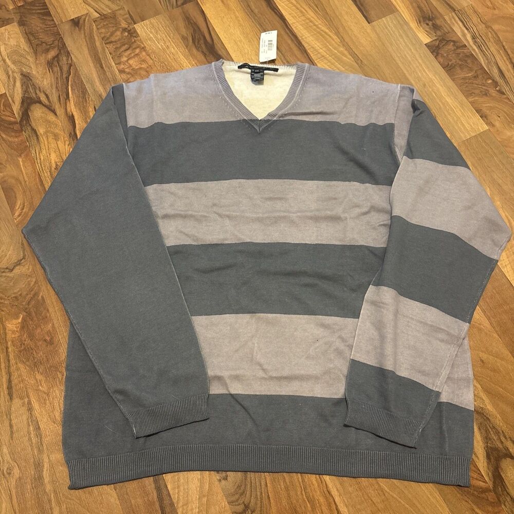 Vintage French Connection Y2K Striped Long Sleeve Fashion Size XXL NWT 88$